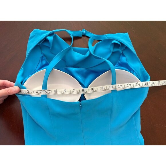 W by Worth Y2K Halter Mini Dress in Electric Blue Size 0 - Picture 7 of 13